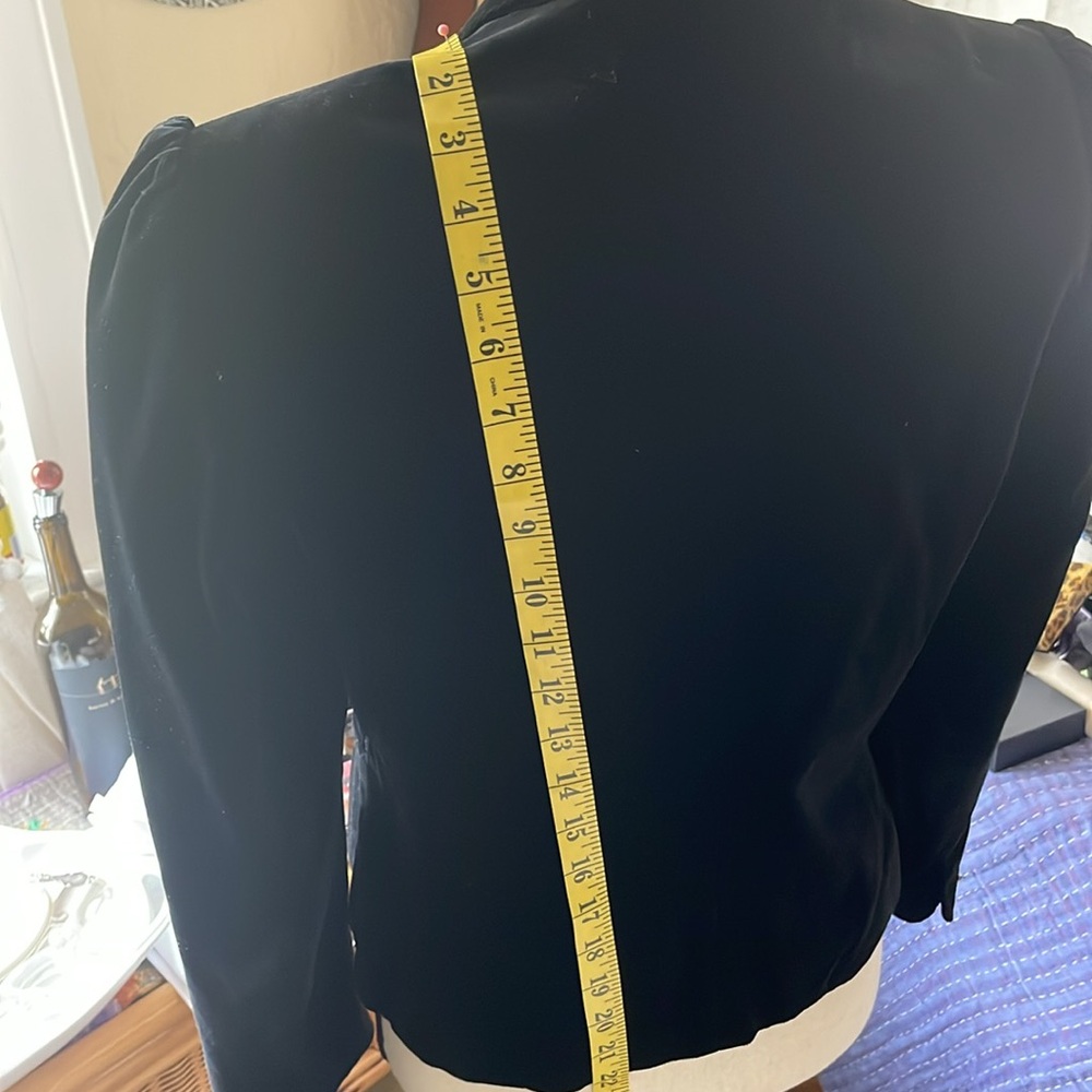Vintage Chaus Double Breasted Black Velvet Lined Blazer size 12 - Picture 4 of 7